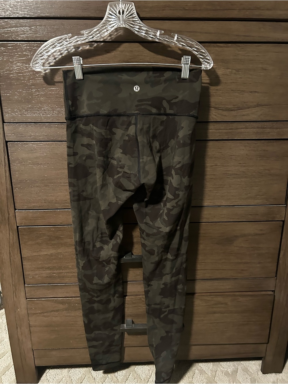lululemon athletica women’s Camo Leggings in Olive Green and Black